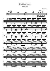 Drum score: Simply Red - It's Only Love
