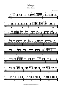 Drum score: Glass Beams - Mirage