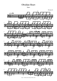 Drum score: Epica - Obsidian Heart