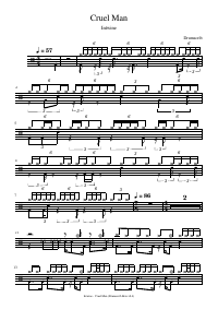 Drum score: Intwine - Cruel Man