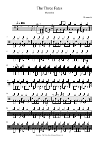 Drum score: Mastodon - The Three Fates
