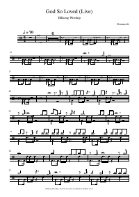 Drum score: Hillsong Worship - God So Loved (Live)