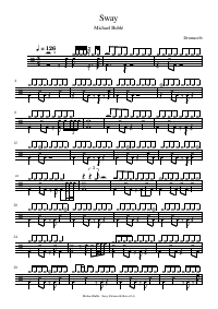 Drum score: Michael Bublé - Sway
