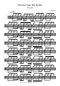 Drum score: Renegade - Terrorist (feat. Ray Keith)