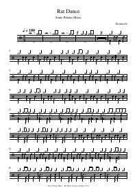 Drum score: Sonic Piñotas Music - Rat Dance