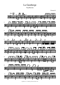 Drum score: Neg'Marrons - La Gamberge