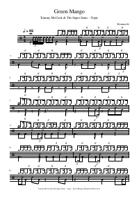 Drum score: Tommy McCook & The Super Sonic - Topic - Green Mango