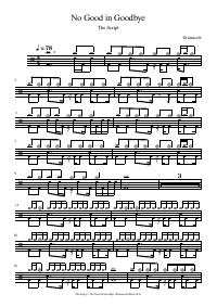 Drum score: The Script - No Good in Goodbye