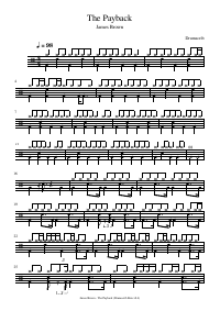 Drum score: James Brown - The Payback