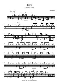 Drum score: Greatman Takit - Jowo