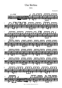 Drum score: Hello - Ular Berbisa
