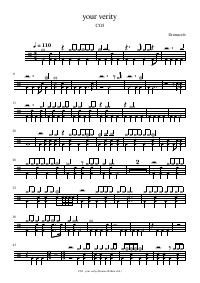 Drum score: CG5 - your verity