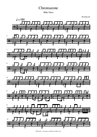 Drum score: Mike Stern - Chromazone