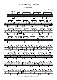 Drum score: Rufus Thomas - Do The Funky Chicken