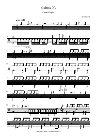 Drum score: César Vargas - Salmo 23