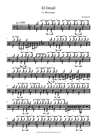 Drum score: La Mississippi - El Detall
