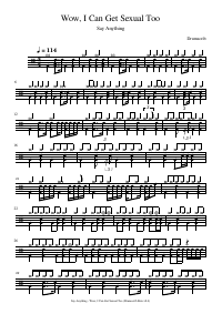 Drum score: Say Anything - Wow, I Can Get Sexual Too
