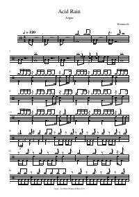 Drum score: Angra - Acid Rain