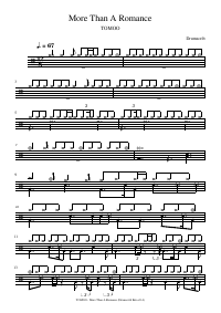 Drum score: TOMOO - More Than A Romance