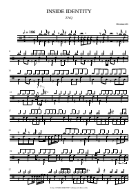 Drum score: ZAQ - INSIDE IDENTITY