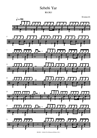 Drum score: BLOK3 - Sebebi Yar