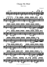 Drum score: Riley Green - Change My Mind