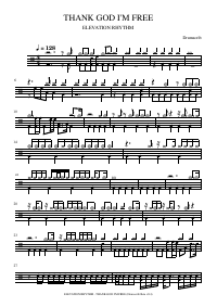 Drum score: ELEVATION RHYTHM - THANK GOD I'M FREE