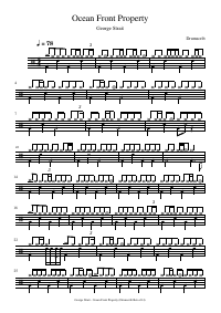 Drum score: George Strait - Ocean Front Property