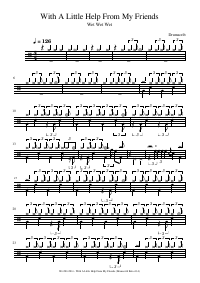 Drum score: Wet Wet Wet - With A Little Help From My Friends