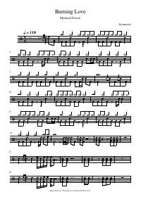 Drum score: Mystical Fervor - Burning Love