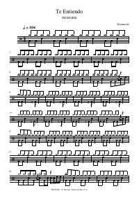 Drum score: PIGNOISE - Te Entiendo