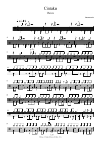 Drum score: Chrisye - Cintaku