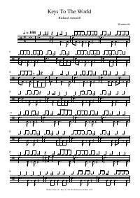 Drum score: Richard Ashcroft - Keys To The World