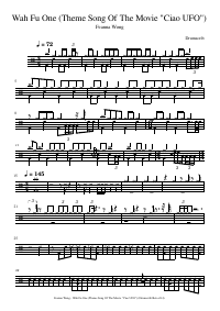 Drum score: Feanna Wong - Wah Fu One (Theme Song Of The Movie "Ciao UFO")