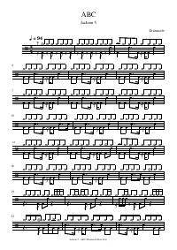 Drum score: Jackson 5 - ABC
