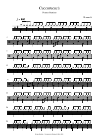 Drum score: Franco Battiato - Cuccurucucù