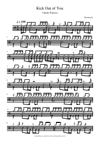 Drum score: Charlie Winston - Kick Out of You