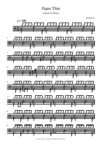 Drum score: Lianne La Havas - Paper Thin