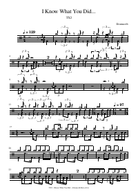 Drum score: TX2 - I Know What You Did...