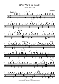 Drum score: Chicago Mass Choir - I Pray We'll Be Ready