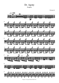Drum score: Dragony - Dr. Agony