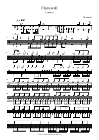 Drum score: Camellia - Flamewall