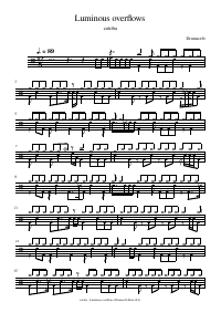Drum score: cotoba - Luminous overflows