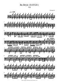 Drum score: TNK - Bu Böyle (SAYGI1)
