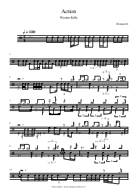 Drum score: Wynton Kelly - Action