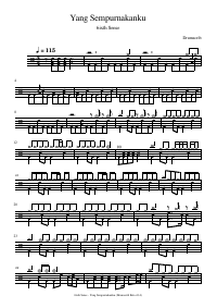 Drum score: 6ixth Sense - Yang Sempurnakanku