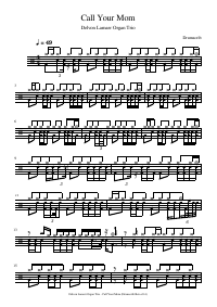 Drum score: Delvon Lamarr Organ Trio - Call Your Mom