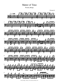Drum score: Worsley Bridge - Matter of Time