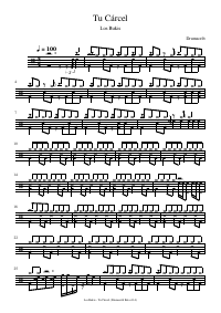 Drum score: Los Bukis - Tu Cárcel