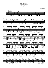 Drum score: Mary Mary - Go Get It